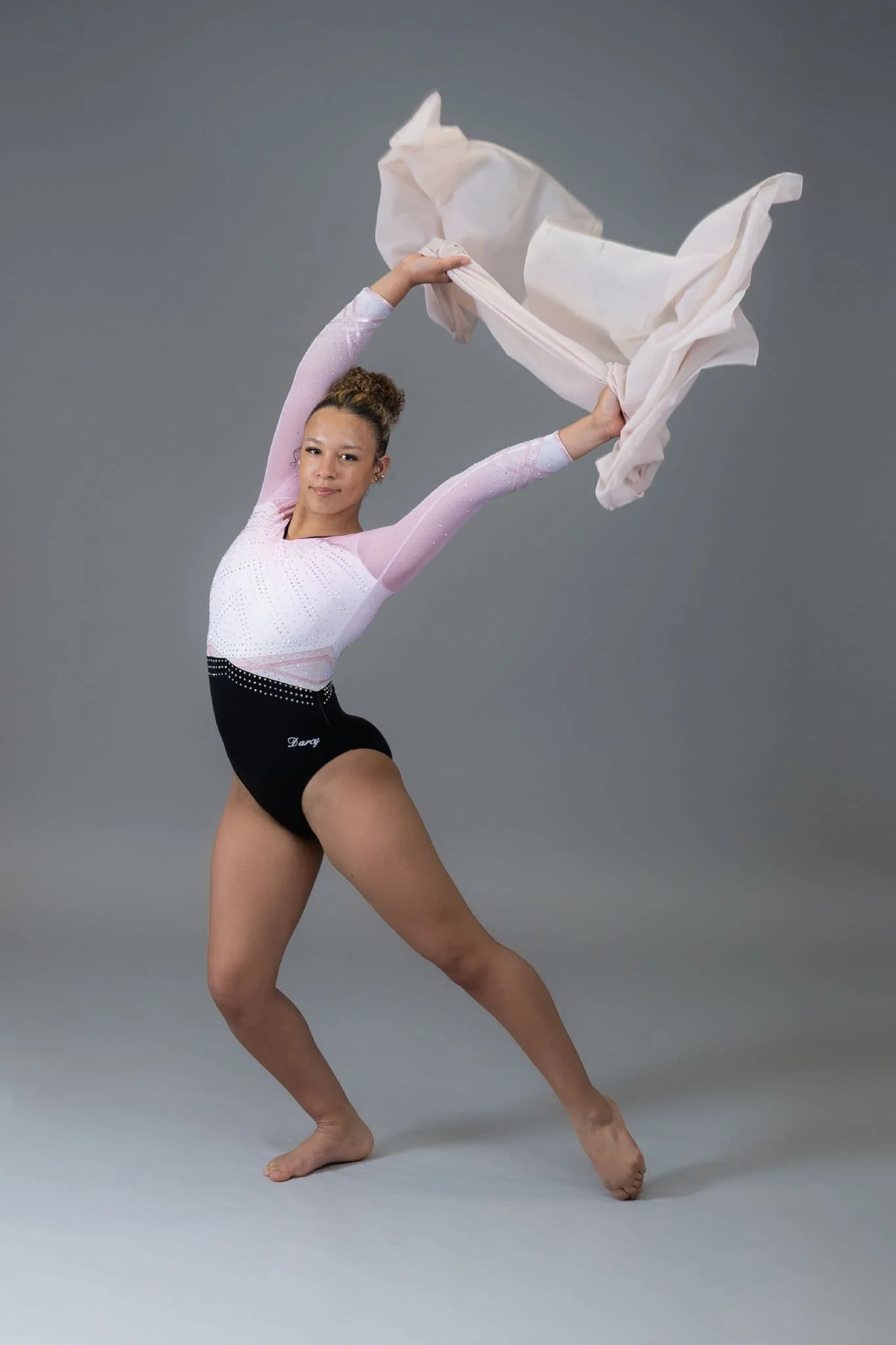 Aquamarine Leotard Black & Baby Pink - Image 3