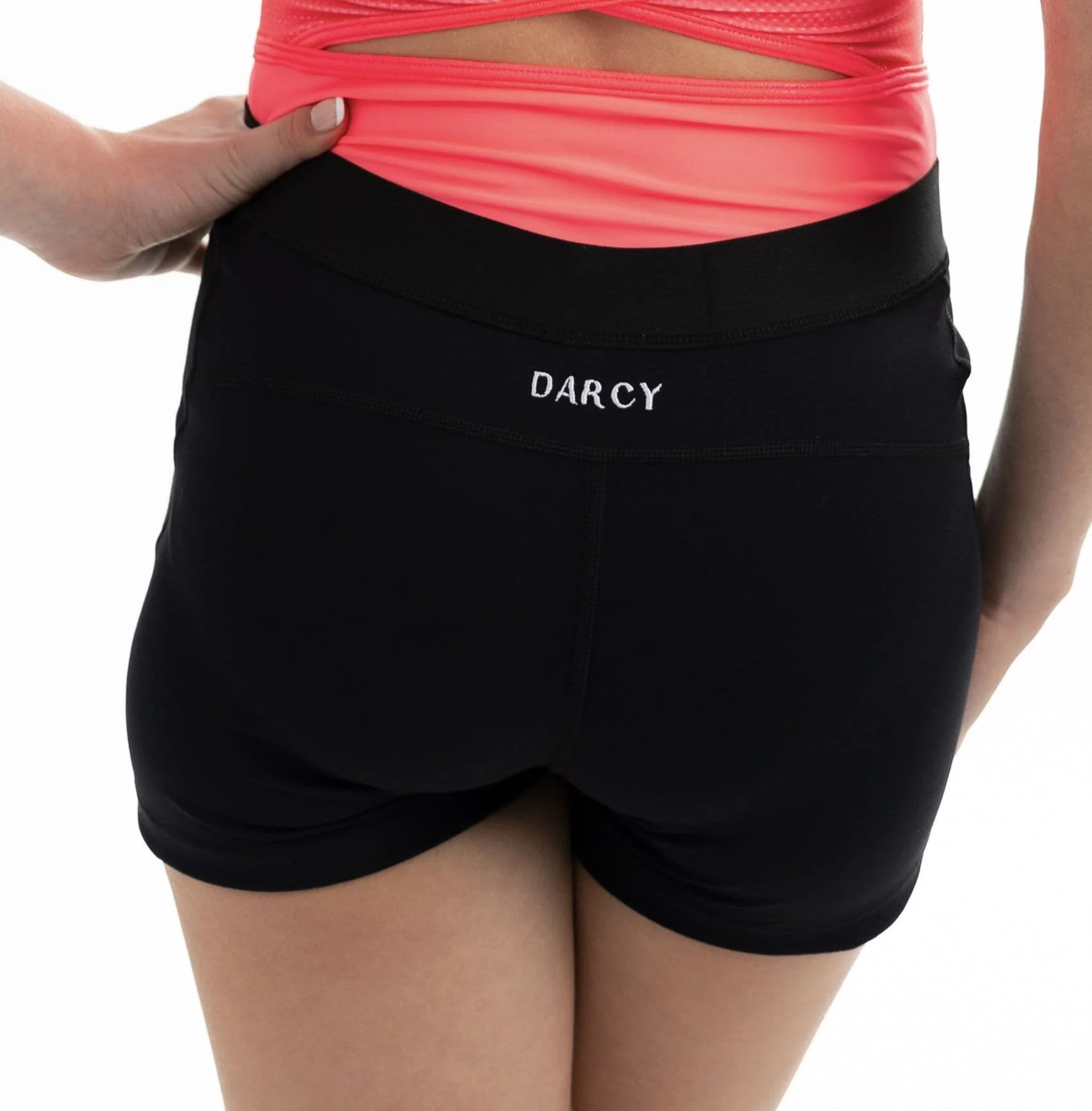 Black Lyrca Shorts - Elastic Waist - Image 2