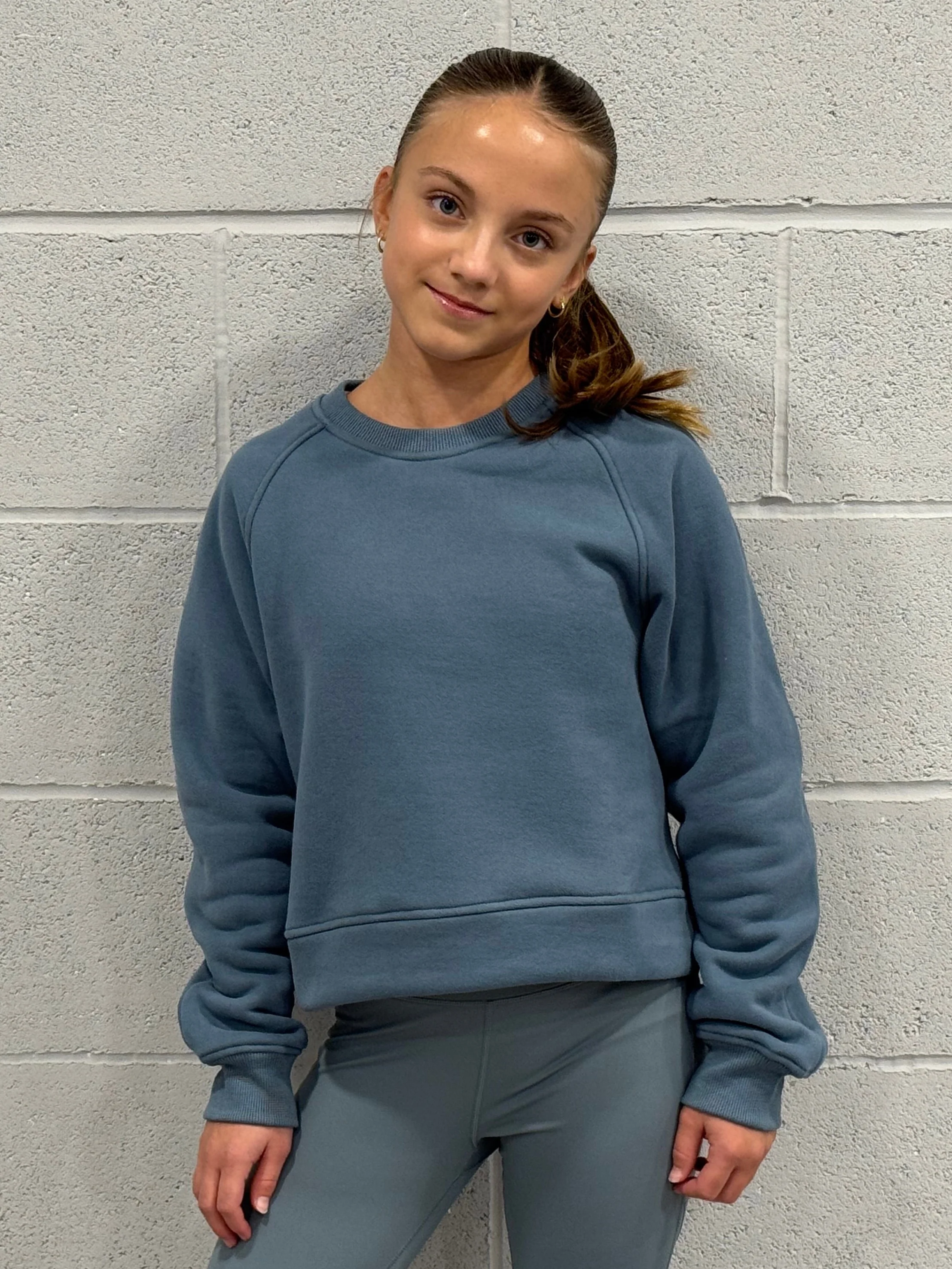 Soft Blue Crew Sweater - Image 3