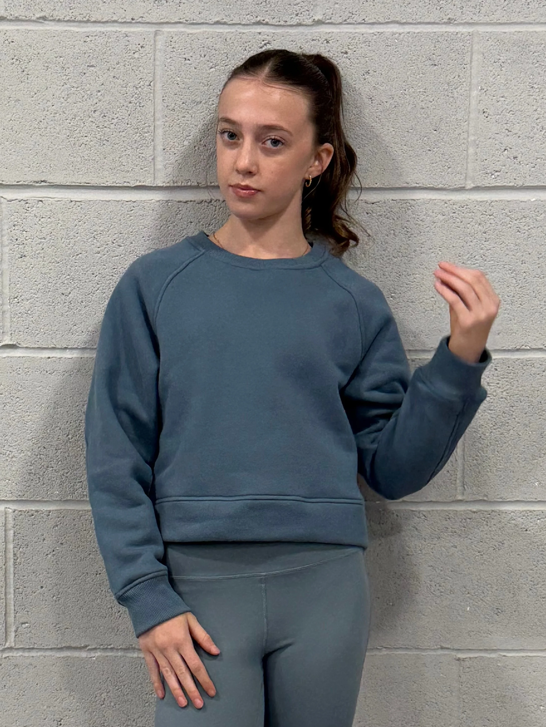 Soft Blue Crew Sweater - Image 7