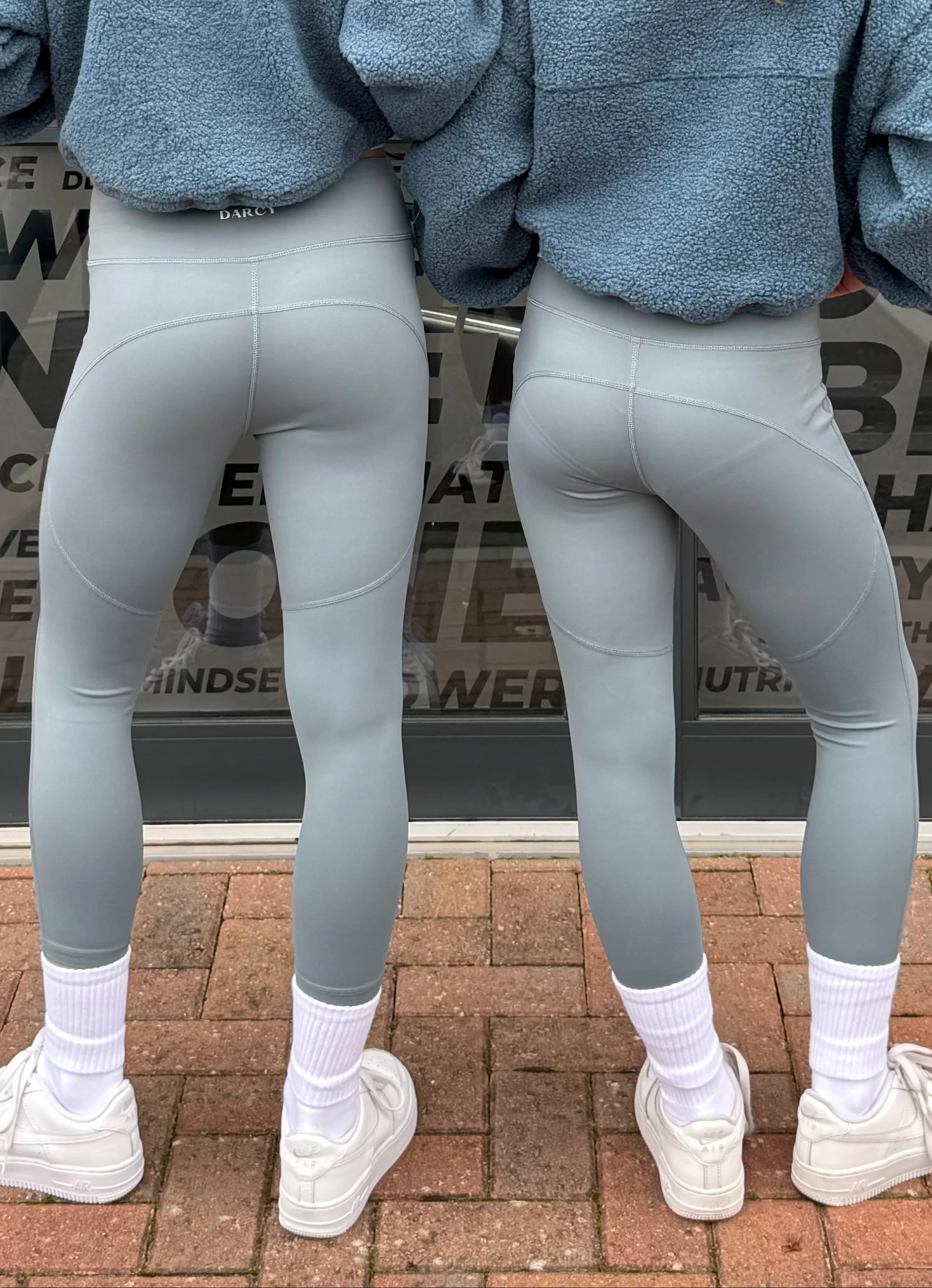 Blue Soft Lycra Leggings - Image 2