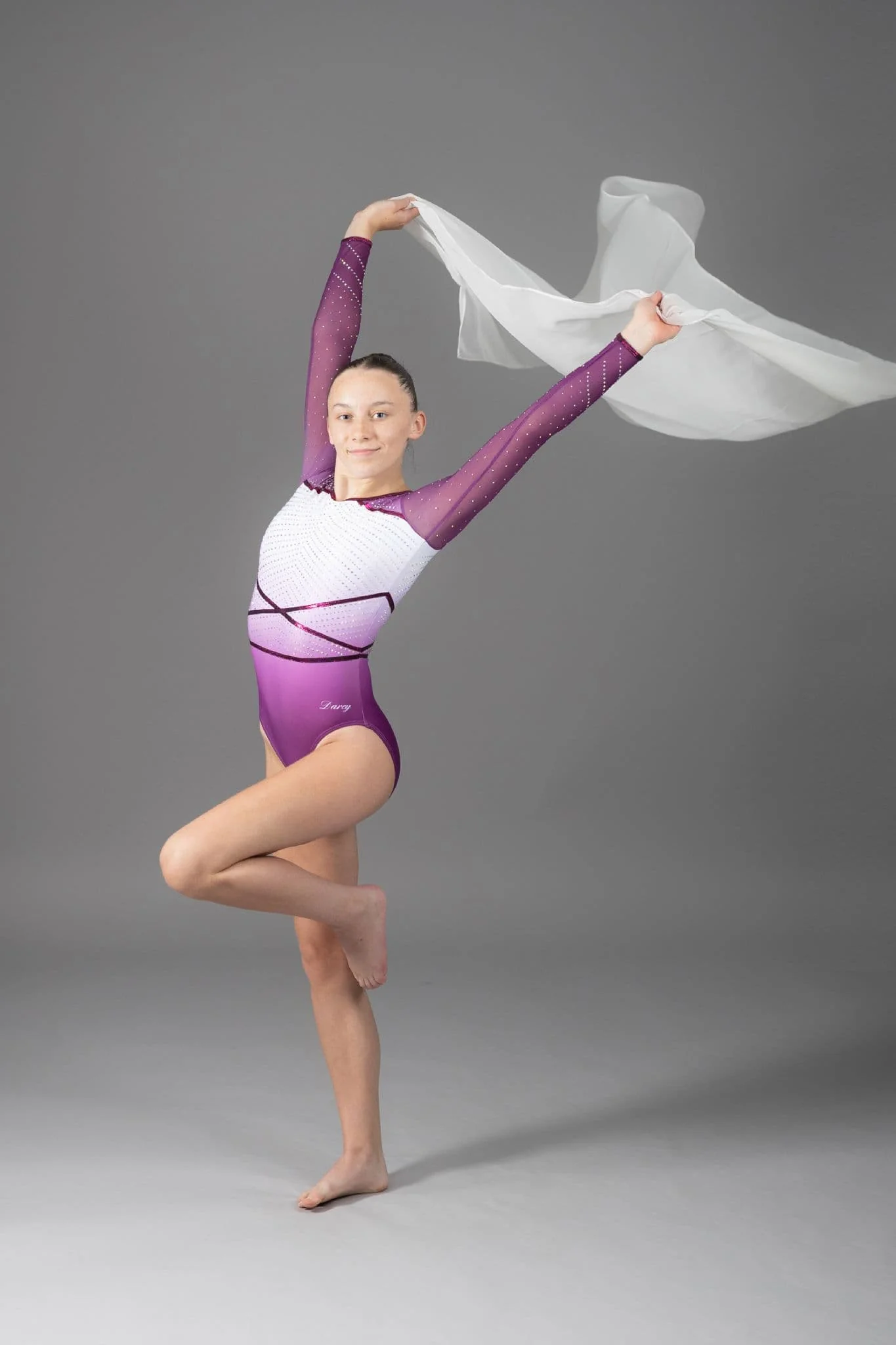 Emma Leotard Blackberry & White - Image 3
