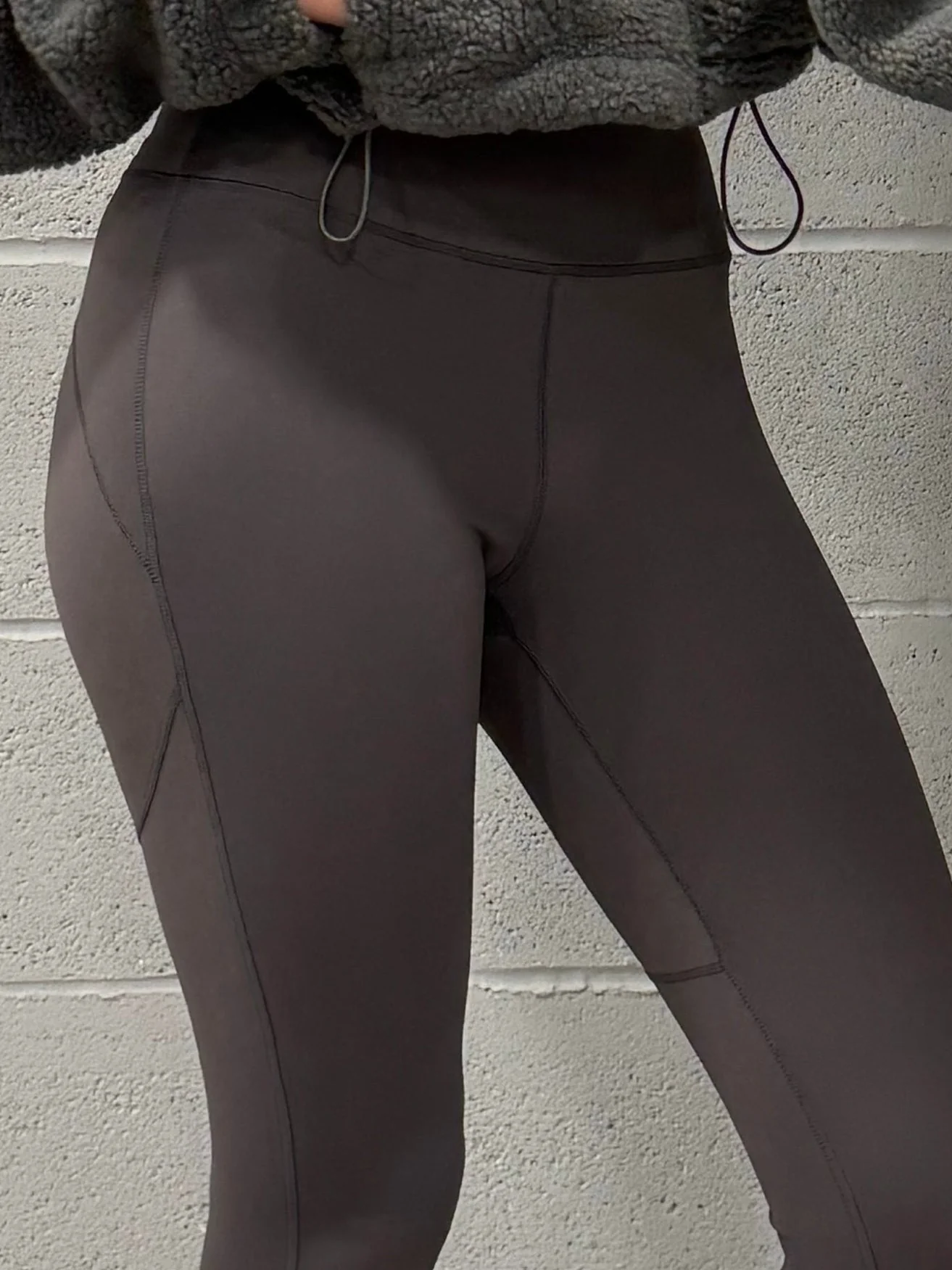 Soft Grey Lycra Leggings - Image 7