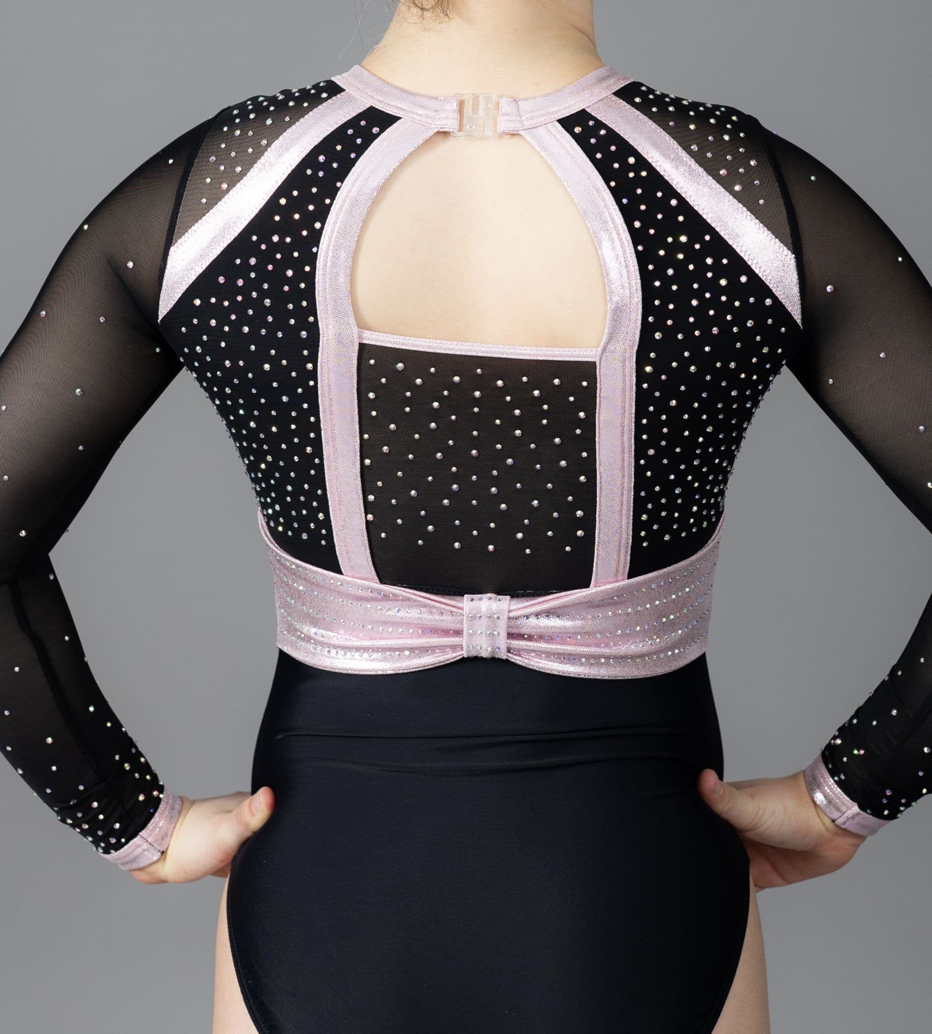 Jasmine Leotard Black & Baby Pink - Image 7