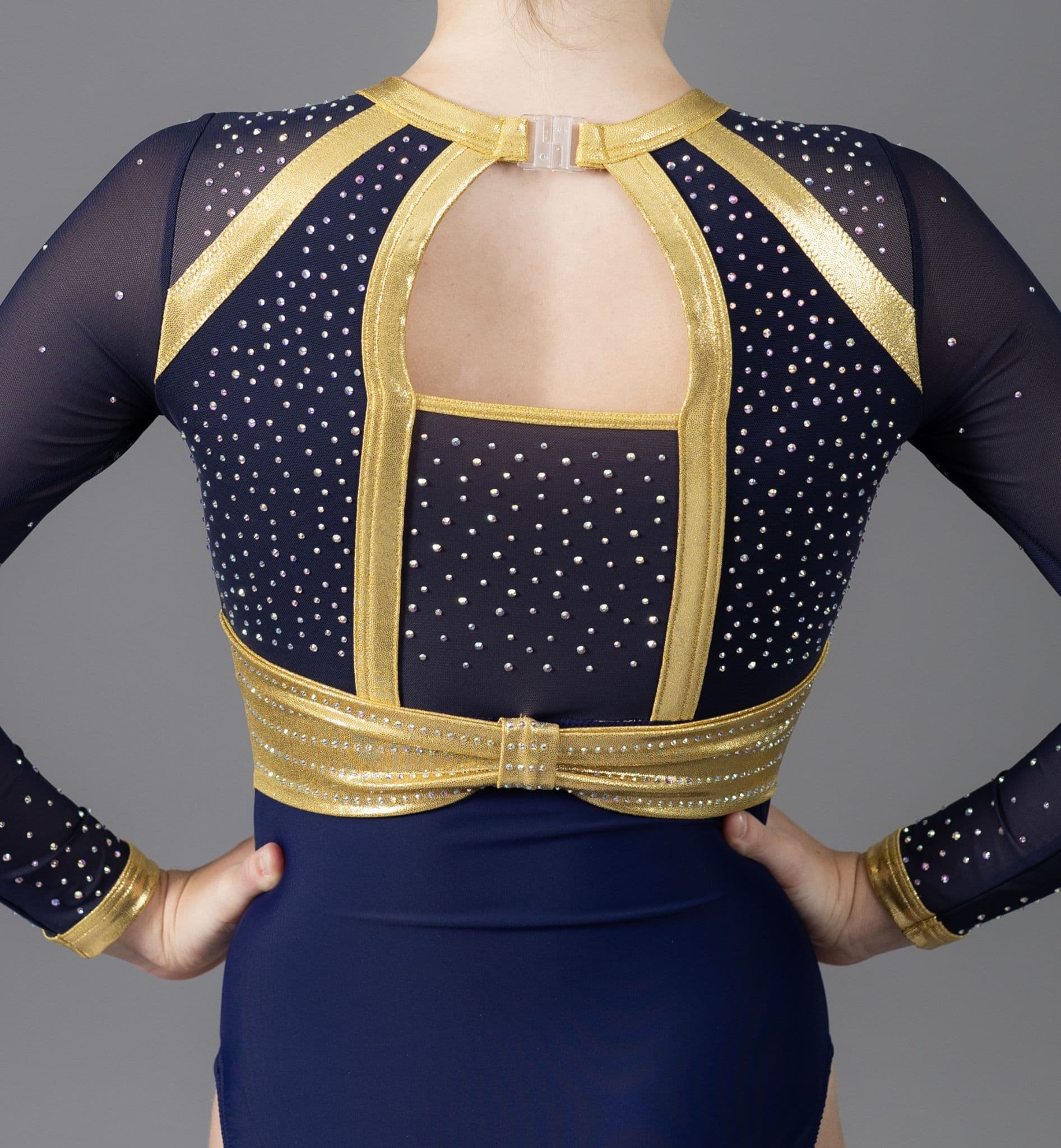 Jasmine Leotard Navy & Gold - Image 6
