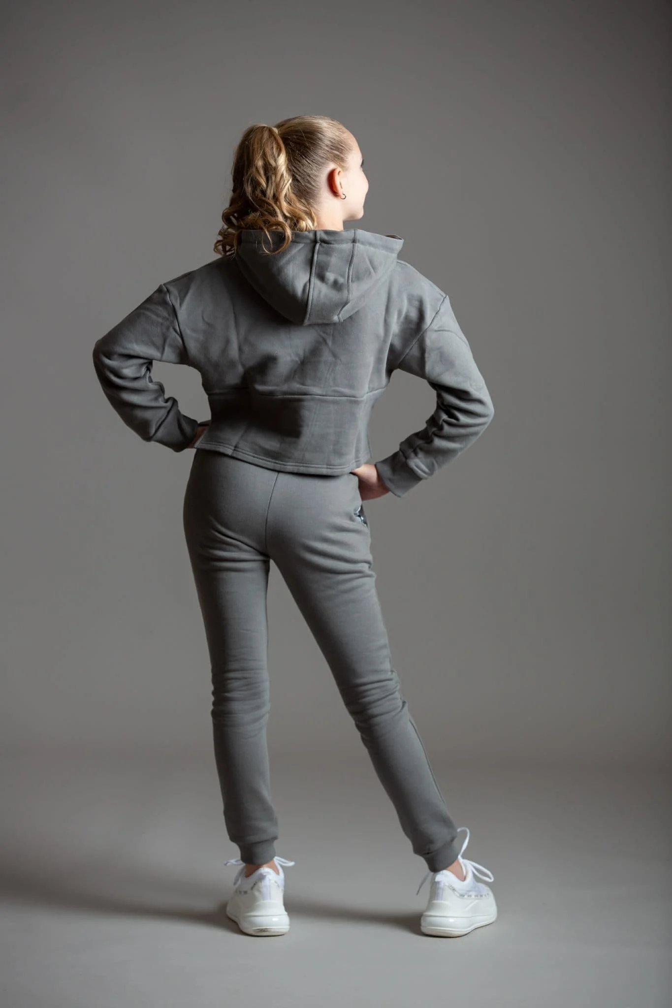 Misty Grey Script Jogger Set - Image 2