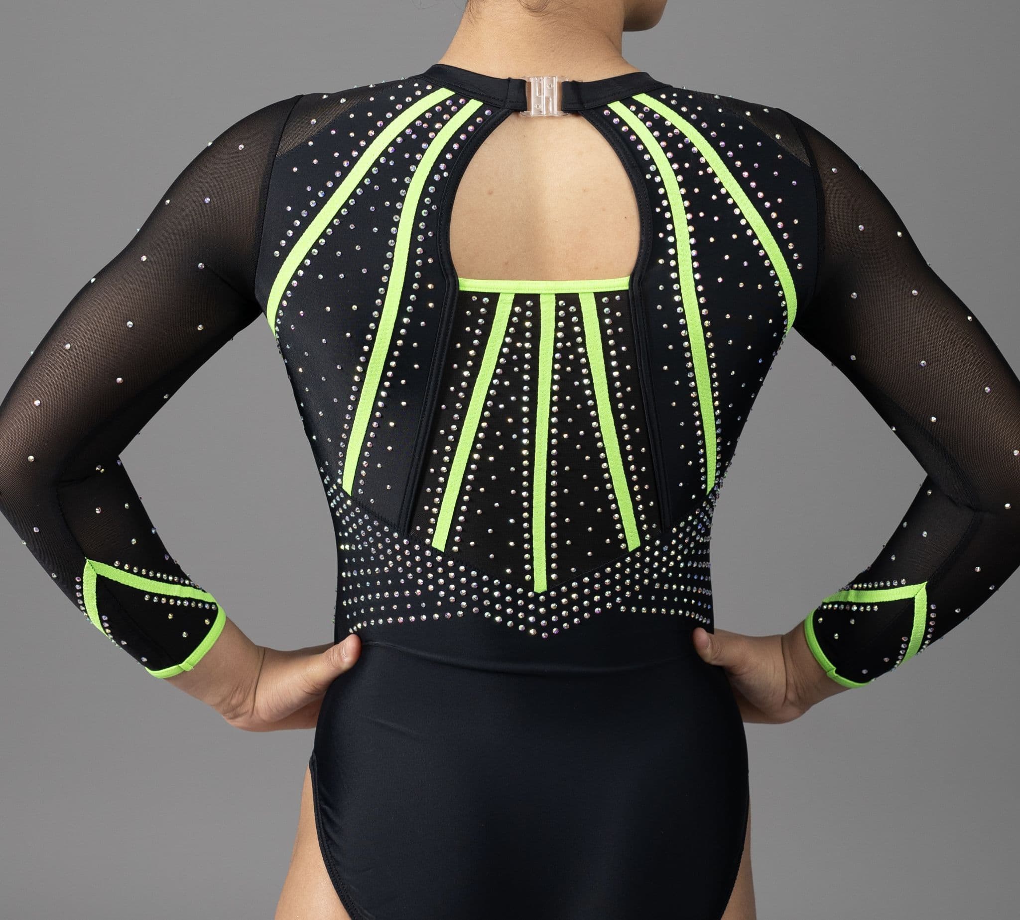 Neon Glo Leotard Black & Neon Green - Image 7