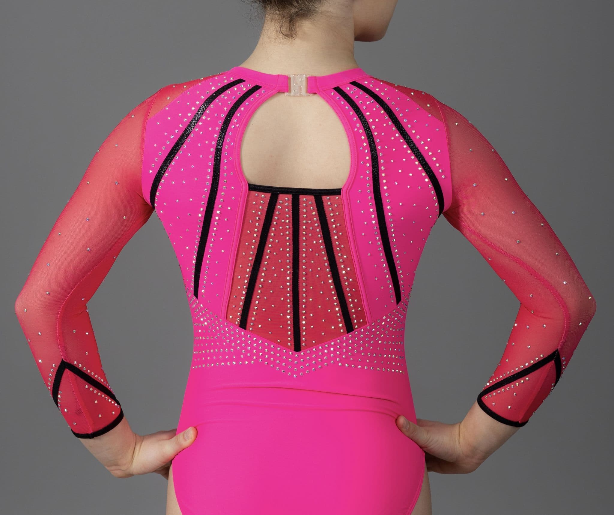 Neon Glo Leotard Neon Pink & Black - Image 7