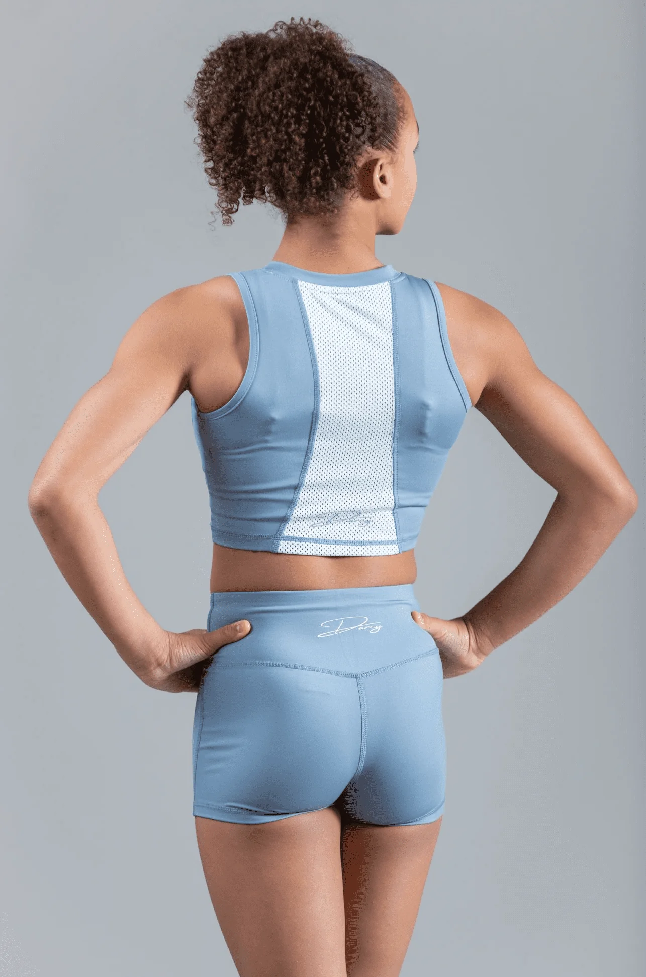 Soft Blue Sports Shorts - Image 2