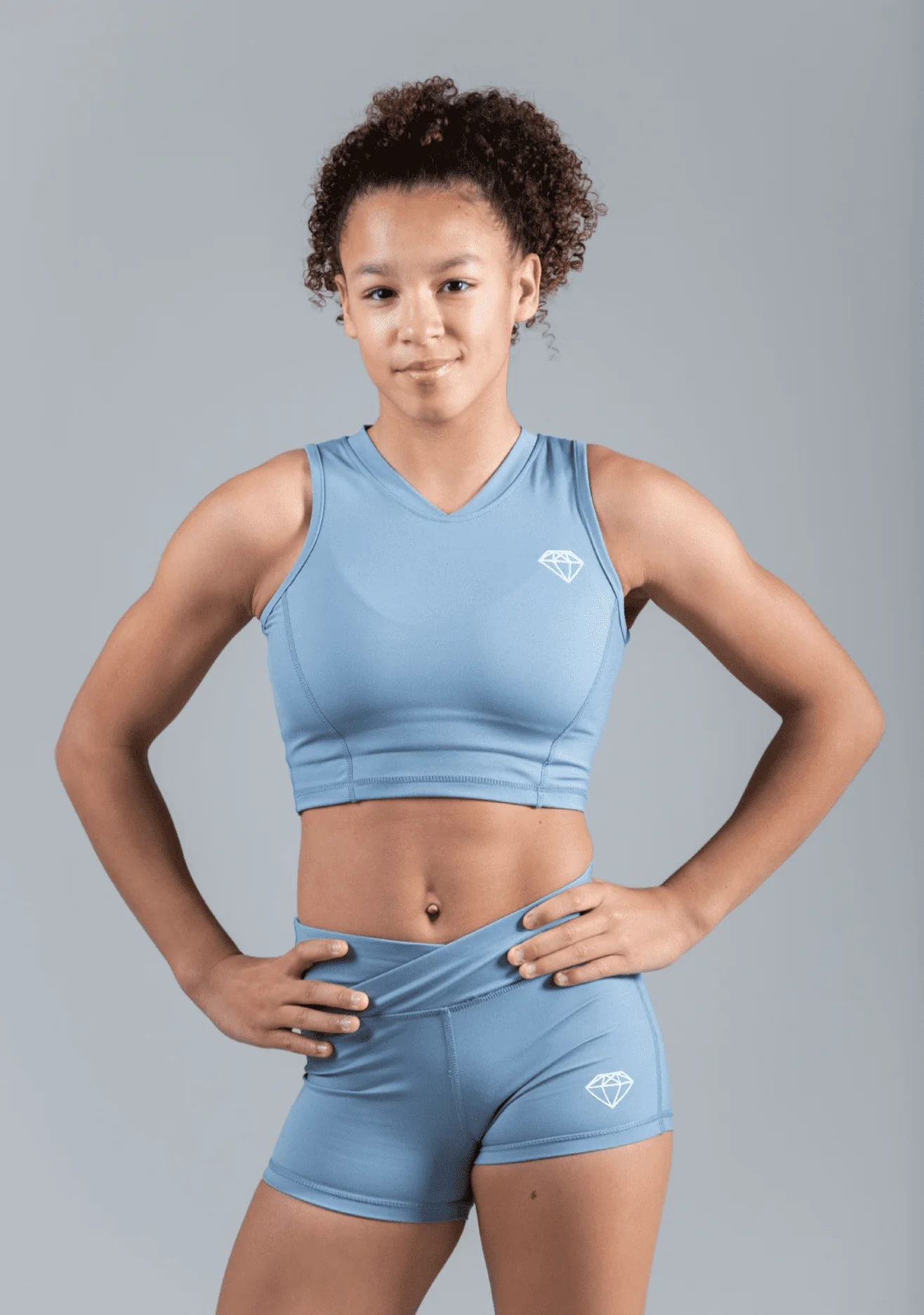 Soft Blue Sports Shorts - Image 4