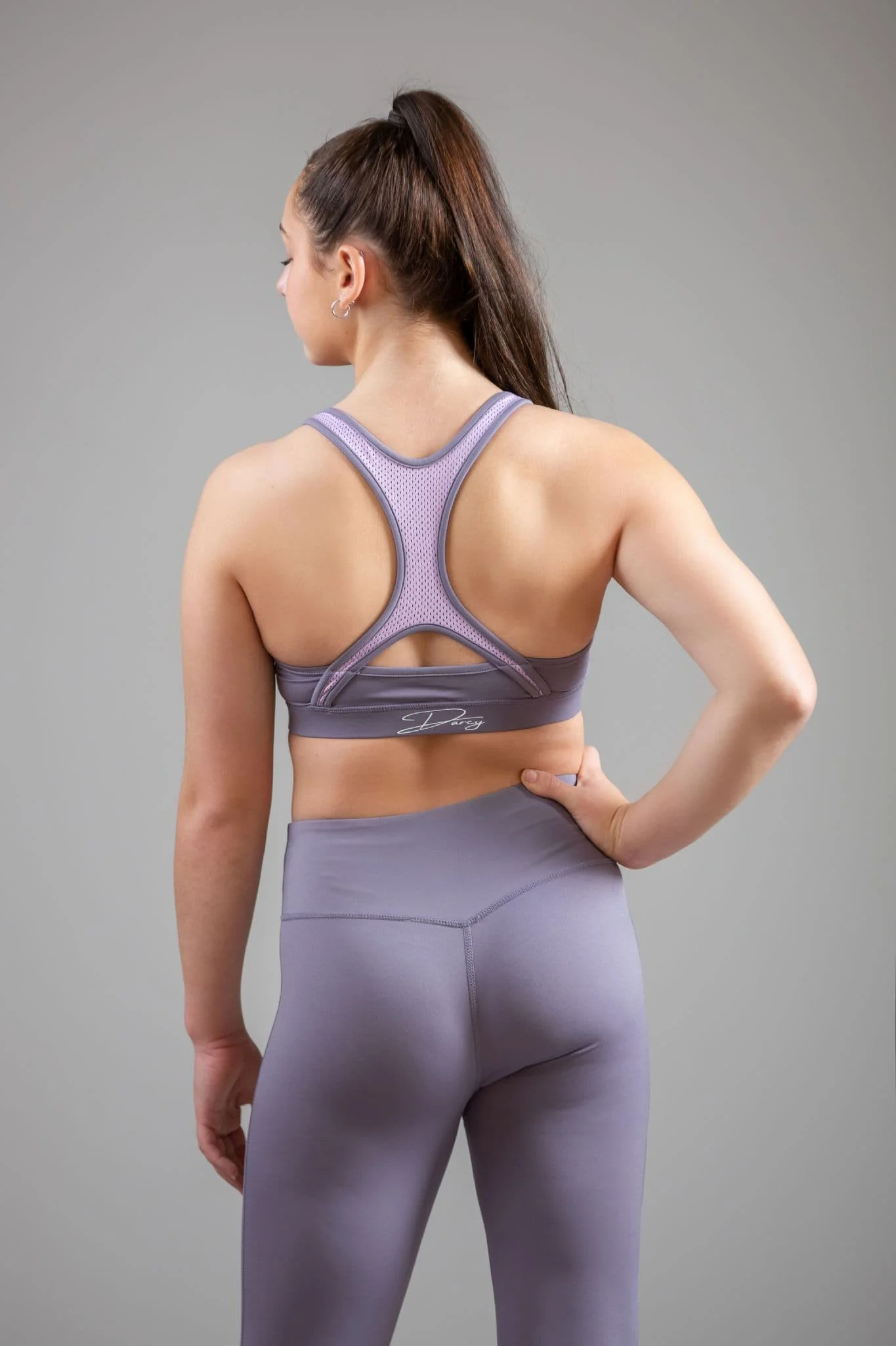 Soft Lilac Sports Crop Top - Image 2
